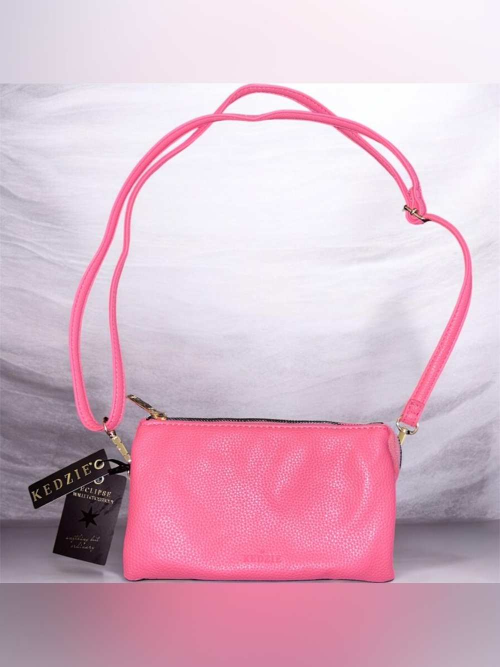 KedzieG Pink Leather Crossbody Bag